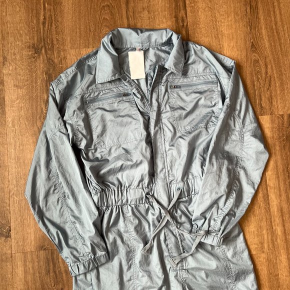 NEW Free People Movement Golden Hour One Piece Jumpsuit Coverall Nylon Blue Sz M - Picture 6 of 16